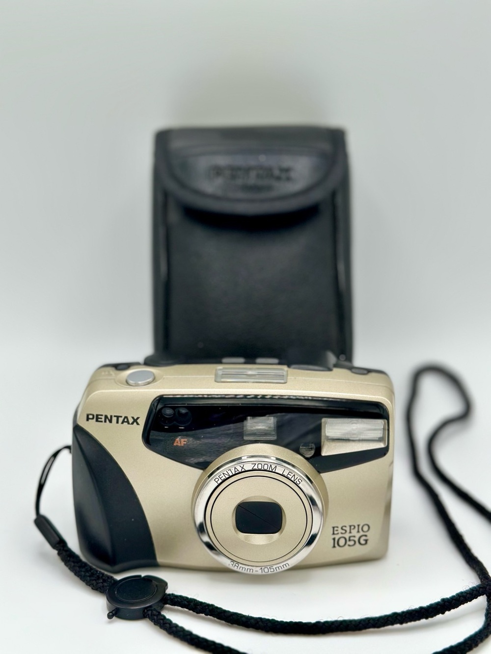 Pentax ESPIO 105G 35mm Film Camera VGC Zoom 38-105mm AF Flash JAPAN New Battery